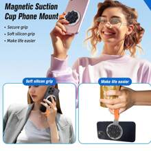 1 Stück Magnetische Silikon Saugnapf Handyhalterung, rutschfester Freisprechhalter, kompatibel mit Smartphones. Kompatibel mit iPhone, Android Telefon, Geschenk zum Geburtstag, Familie, Freunde Handyzubehör