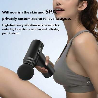 OBOVAY USB Mini Massage Gun Fascia Machine Muscle Relaxation Vibrating Gun Rod Massage Fitness Equipment Neck Grab Fascia Gun,800mAh