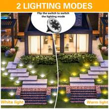 Luci solari Solpex per esterni, luce solare da giardino, luci solari da esterno impermeabili, Luci da esterni solari, Luce notturna, Lampada a LED, In acciaio inossidabile 8/10/16 LED luce notturna con design a perline luminose di grandi dimensioni