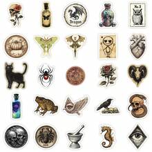 50Pcs Vintage Stickers Goth Stickers Cool Stickers Mushroom Stickers Mushroom Decor Mushroom Gifts Skull Stickers Vinyl Waterproof Stickers Stickers For Water Bottle, Hydroflask, Guitar, Luggage, Phone, Case, Laptop, Skateboard, Gift - Multicolor - View 7