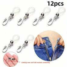 2/4/8/12/20pcs Pants Zipper Lock Adhesive Fastener Clips, Anti-Slip Denim Jeans Hanger Accessories, Garment Zipper Pulls - Multicolor - View 15