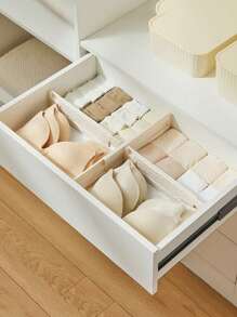 1pc Household TPR Non-Slip Adjustable Partition, Storage Box, Wardrobe Home Book Stopper, Drawer Organizer Divider