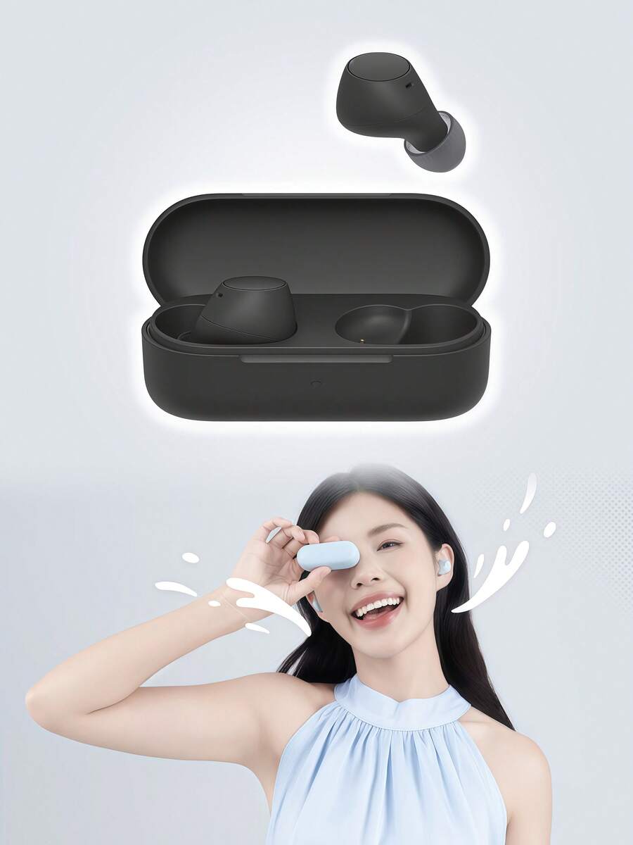 Sony WF-C510 SportBeans 无线 AirLight Fit 全天佩戴 28 小时电池续航 柔和色调 自动降噪过滤器 礼盒（适合情侣/闺蜜）