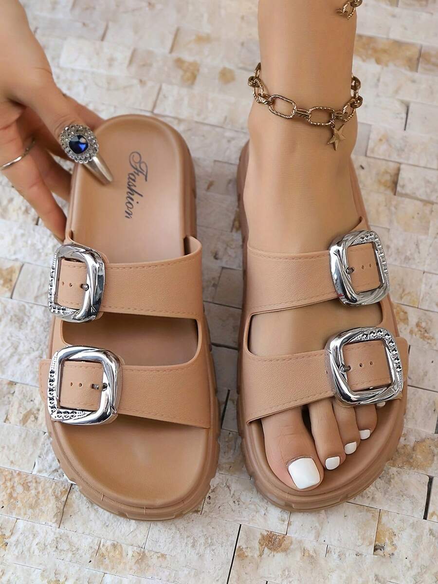FZY 2025 Autumn New Women's Sandals, Casual And Fashionable Adjustable Strap Women's Flat Sandals, High-End Women's Outdoor Work Casual And Lightweight Sports Sandals, EVA One-Piece Thick-Soled Non-Slip Women's Slippers, A Must-Have For Girls At Home, A Must-Have Fashionable Slippers For Female College Students During The Back-To-School Season,Half-Heeled Beach Sandals, With Various Styles And Fashionable Designs, Suitable For Pairing With Home Colors Shoes, And Essential Halloween Orange Shoes,EdgyElongate Shoe - 橘色 - 查看 1