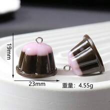 Lote de 6 piezas de mini charms de comida de gelatina, simulación Kawaii, de resina, para hacer joyas DIY, collares, aretes, llaveros, casa de muñecas - gelatina - Ver 4