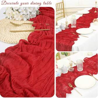 1 st/5 st 90*180 cm enfärgad bordslöpare, minimalistisk polyesterdukdekoration, för matbord