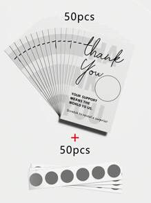 50 Pcs Scratch - Off Voucher Cards | Blank Thank - You Gift Certificates Perfect For Small Businesses, Restaurants, Spas & Beauty Salons Ideal For Birthday, Holiday & Wedding Gift Games, Celebration Events, School Supplies, Back To School