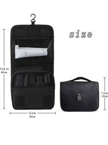 1 pièce Sac de toilette style suspendu, en polyester, étanche à l'humidité, durable et résistant aux déchirures. Conception compacte et légère qui prend peu de place dans les bagages, parfait pour les nuits, les voyages ou autres activités extérieures. Vous pouvez l'emmener partout où vous allez. Un choix idéal pour les essentiels de voyage.