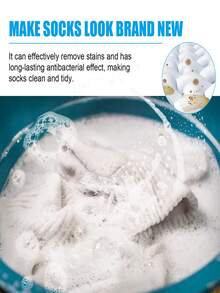 1pc/20pcs Sock Cleaning Sheets, Wash Socks, Remove Yellow Stains And Dirt, Softening And Cleaning, Multi-Functional Cleaning Sheets (Sock Cleaning Sheets Contain Sodium Bicarbonate And Citric Acid. It Can Clean Thoroughly And Prevent Permanent Stains; Strong Stain And Dirt Removal Performance.) - Multicolor - View 5