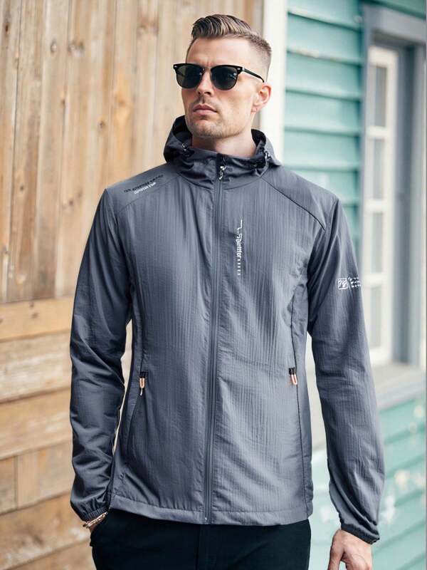 Chaqueta casual para hombre, cortavientos, para senderismo, primavera y otoño