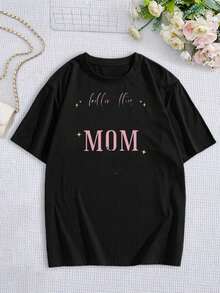 Camiseta de manga corta para madres de bailarinas - Camiseta gráfica 'Sintiendo este rollo de baile' Regalo perfecto Prenda cómoda de algodón para recitales, ensayos, uso diario informal blanco - Negro - Ver 3