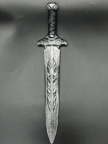 1pc Plastic Roman Toy Sword - Pretend Play , Nordic Knight, Viking And Roman Warrior Costume, Medieval Viking Weapons Knife Sword, Wide Sword For Halloween, Easter Party Decoration Props - Multicolor - View 11