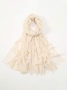 1 件柔软穆斯林头巾纯色长围巾，防晒，适合寺使用头巾、发带、头带非常适合装扮您的 Abaya - QMD602 - 查看 24