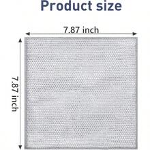 10 Piezas Paños de lavar platos de metal de 2 capas, sin rayones ni olores, multiusos para lavar platos de cocina, limpiar fregaderos, estufas, tanto para limpieza en seco como húmeda. Dimensiones varias. - Plateado - Ver 2
