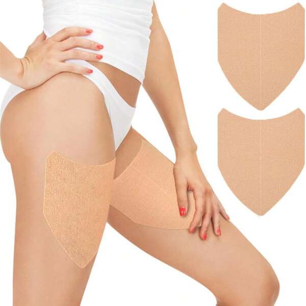 5pcs/10pcs Anti-Chafing Thigh Bands, Prevent Chafing Injury For Men And Women In Summer, Invisible Thigh Chafing Protectors, Ultra-Thin Thigh Friction Pads, Disposable Self-Adhesive Thigh Friction Tape Patches, Suitable For Women And Men Thighs And Leg Stretching Stickers