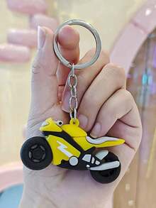 1/2/4件卡通硅胶配色摩托车钥匙扣男女生汽车包包装饰挂件送同学朋友的小礼物挂件 - A - 查看 14