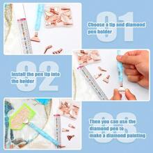 Kit de puntas de bolígrafo para pintura de diamantes premium - 6/13 piezas de puntas de aleación para artesanía 5D - Herramientas metálicas versátiles, set de accesorios de repuesto perfectos para entusiastas de las manualidades