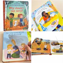 Lachilly Usborne Lift The Flap Very First Questions And Answers Series Book - O que é o amor? Por que precisamos de um penico?/Por que às vezes me sinto bravo?/Por que (às vezes) me sinto triste? Popularização da ciência Livro cognitivo Livros de imagens com abas 3D Educação infantil Livro de inglês para crianças