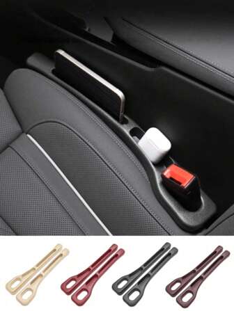 Car Seat Gap Filler Universal For Cars SUV Truck Fit Organizer Gap Blocker With Cell Phone And Lip Balm Organizer Fills The Gap Between The Seat And Console To Stop Items From Falling