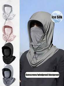 1/2/3 件男女通用夏季防晒面罩，冰丝面罩透气帽，适合户外活动、旅行、徒步旅行、骑自行车滑雪面罩 - 彩色 - 查看 1