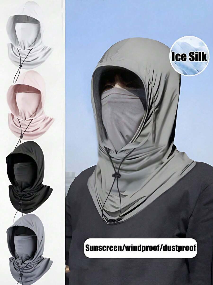 1/2/3 件男女通用夏季防晒面罩，冰丝面罩透气帽，适合户外活动、旅行、徒步旅行、骑自行车滑雪面罩 - 彩色 - 查看 1