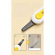 1 Pc Magnetic Utility Knife,Magnetic Letter Opener Keychain Retractable Box Opener-Portable Mini Box Cutter With Retractable Blade For Mails/Packages/Art Craft,Heavy Duty Craft Knives (Easy-Grip Design),Delicate Lock Design Security Letter Opener Tool - White (1 piece) - View 7
