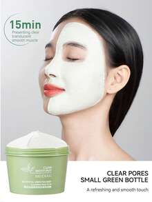 Mascarilla facial de limpieza profunda, mascarilla de barro limpiadora de poros para rostro y Body, eliminación de puntos negros, apta para piel grasa, fórmula hidratante, apta para piel seca y sensible, cuidado de la piel, cuidado facial - Gris Claro - Ver 2