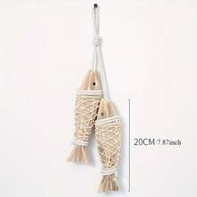 Madebyblanc 2 Mảnh Gỗ Cổ Điển Bờ Biển Cá Gỗ Chạm Khắc Thủ Công Thích Hợp Cho Trang Trí Tường Hàng Hải Và Đạo Cụ Chụp Ảnh Để Tặng Cho Bạn Bè Và Gia Đình - màu nâu - Xem 15