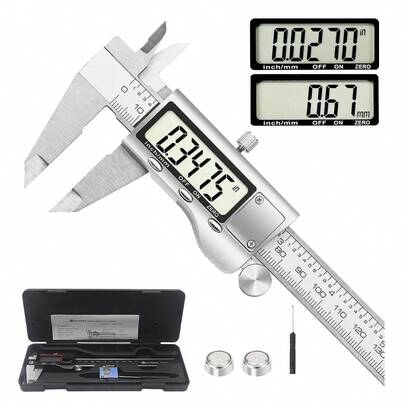 Calibrador Vernier Digital Pie De Rey 6in Precisión 0-150mm