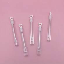 20/30/50 件婚礼心形泡泡棒礼品装饰品、生日派对配件、空瓶（不含泡泡液） - 白色 - 查看 5