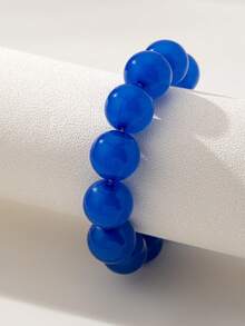 1pc Fashionable Minimalist Personalized Metallic Cool Style & Buddhist Style Ccb Beaded Bracelet - Beaded Bracelet - View 11