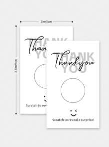 50 Pcs Scratch - Off Voucher Cards | Blank Thank - You Gift Certificates Perfect For Small Businesses, Restaurants, Spas & Beauty Salons Ideal For Birthday, Holiday & Wedding Gift Games, Celebration Events, School Supplies, Back To School