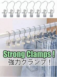 20pcs Premium Stainless Steel Clothes Clip,Adjustable Metal Pants Hanger With Clips, Laundry Clothes Nail With Hook, Portable Hanging Clothes Clip,50/40/30/15/10/5/1pc Wardrobe Organizer, Boot Hangers For Closet, Clips With Hooks, Multi-Function Single Clip Clothes Hanger, Bootleg Clip, For Pants, Hats, Skirts, Socks, Shoes Dress Pants Shoes Boots,Skirt,Spring,Minimalist,Summer Tops