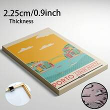 Framed Porto Print - Porto Poster - Porto Wall Art Print - Portugal Poster | Travel Poster - Framed - View 2