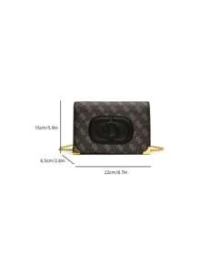 Bolsa pequena quadrada com estampa de letras avançadas para mulheres, nova bolsa de ombro larga da moda 2024, bolsa para câmera, bolsa transversal diagonal versátil, presente de Natal
