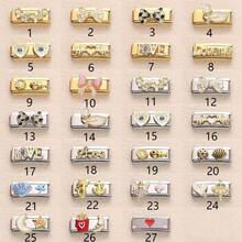 1PC Stainless Steel Bracelet Components, Accessories With Heart, Bow, Marine Creatures, And Elements Of Stars And Moon, DIY Making Jewelry For Bracelet, Can Be Freely Matched With Different Styles - Rectangle - View 2
