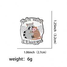 Raccoon, Opossum, Cat Quotes, Brooch, Badge, Clothing, Backpack Accessories, Jewelry, Brooch, Alloy Animal Fun Chest Badge