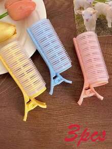 3 /1 Duck-Shaped Air Bangs Curling Iron, Lazy And Curly Bangs Puffing Tool, Heat-Free Hair Styling Device, Puffing Hair Clip Accessory - DIY Puffing Hairstyle Kit, Suitable For All Hair Types