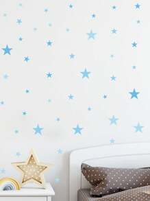 Star Print Kids Wall Sticker,Stickers,Wall Decal, Vinyl Decal For Home Decorations,Spring Decoration Items Refresh Your Home,Rama Decoration Stickers Gifts Birthday Graduation Room Decor Wall Stickers Wall Decor