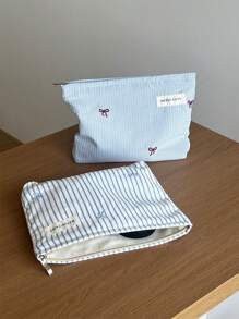 Draagbare make-uptas | Cosmeticatas | Reistas | Grote cosmetische make-uptas met strip voor meisjes | Leuke opbergtas | Cadeaus voor tienermeisjes | Zomerse make-uptas voor vrouwen | Cosmetische tas in Franse stijl | Vintage make-up organizer | Reistoilettas voor make-upkwasten, huidverzorging en gelnagellak - Perfect cadeau voor meisjes, vriendinnen, verjaardagen, bruiloften, feesten en Moederdag, Make-upbenodigdheden, Make-uptools, Opbergtas | Reisbenodigdheden