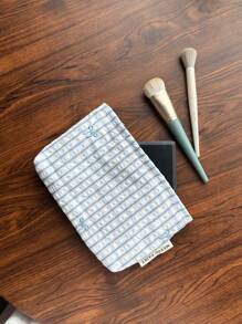 Draagbare make-uptas | Cosmeticatas | Reistas | Grote cosmetische make-uptas met strip voor meisjes | Leuke opbergtas | Cadeaus voor tienermeisjes | Zomerse make-uptas voor vrouwen | Cosmetische tas in Franse stijl | Vintage make-up organizer | Reistoilettas voor make-upkwasten, huidverzorging en gelnagellak - Perfect cadeau voor meisjes, vriendinnen, verjaardagen, bruiloften, feesten en Moederdag, Make-upbenodigdheden, Make-uptools, Opbergtas | Reisbenodigdheden