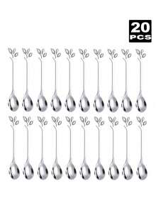 2/6/12/20pcs Elegant Silver Plated 4.92 Inch (12.5cm) Espresso Spoons - Stainless Steel, Great For Coffee, Cappuccino, Ice Cream, Desserts And Tea, Mini Size, Perfect For Single Serve - Silver - View 10