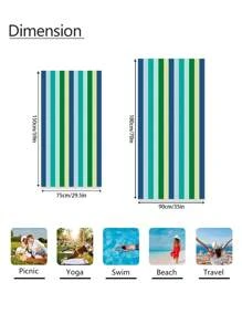 1 Stück mehrfarbiges Aquarell Regenbogen gestreiftes Strandtuch, Mikrofaser Strandtuch, super saugfähiges Strandtuch, Reise Strandtuch, Sport Pool Handtuch, Bad Camping Handtuch, Yoga Mädchen Damen Erwachsene Strandtuch