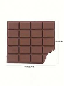 1pc Chocolate-Shaped/Bitten Cookie Sticky Notes With Matte Surface, Square Grid Pages, And Portable Chocolate Bar Shaped Notepad Design, Creative Mini Memo Pad With Chocolate And Cookie Scents, Chocolate-Shaped Memo Notes - Creative Sticky Notes For Reminders, Bookmarks, Office Supplies,School Supplies,Back To School