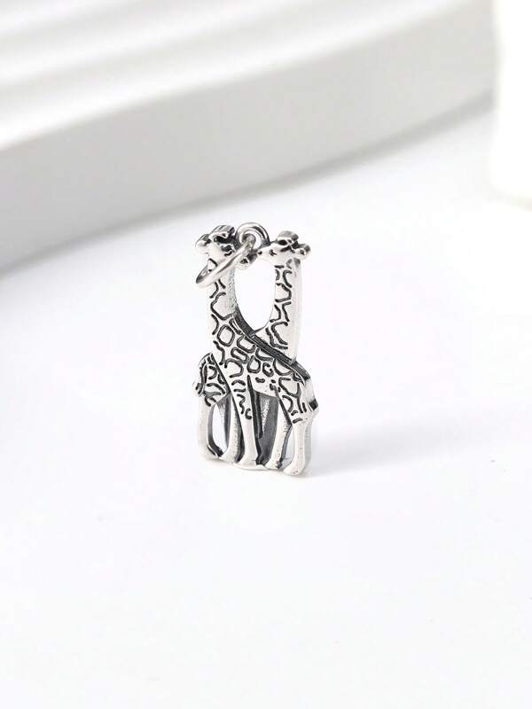 1pc Simple Unique 925 Sterling Silver Giraffes Charm DIY Women Fine Jewelry Gift