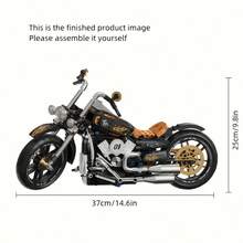 445 Pieces Of Motorcycle Building Blocks, Cake Decorations, Desk Decorations, Christmas/Halloween/Birthday Gifts, Suitable For People Aged 14 And Above