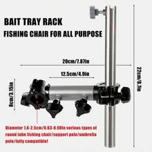 2pcs Multi-Function Fishing Chair Bracket - Includes Round Tube - Can Be Used As Umbrella Holder, Rod Support Rack, Bait Plate Holder, Camper Umbrella Rack Etc. Fishing Umbrella Bracket Clamp, Camper Umbrella Rack Connector