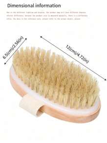 1pc Exfoliating Wooden Body Massage Shower Brush Natural Bristle Bath Brush Soft SPA Woman Man Skin Care Wet Dry Body Brush Home Bathroom Decor Summer Back To School
