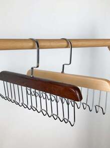 Appendiabiti in legno appeso, appendiabiti per uso domestico multifunzionale per camicie, biancheria intima, cravatte, cinture, organizzatore per armadi con design a onda