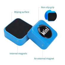 1 pieza Mini cepillo magnético de doble cara para acuario - Herramienta de limpieza de algas Rascador magnético anfibio para limpiar vidrio